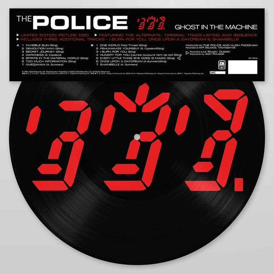 the album cover for The Police - Ghost In The Machine [Limited Edition Picture Disc LP]