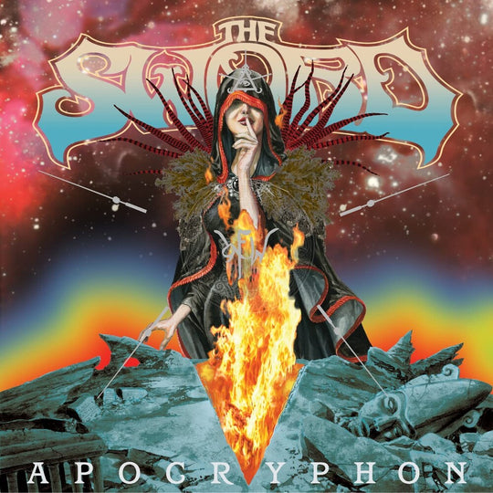 the album cover for The Sword - Apocryphon: 10th Anniversary Edition [Indie Exclusive Limited Edition Cosmic Yellow Swirl LP]