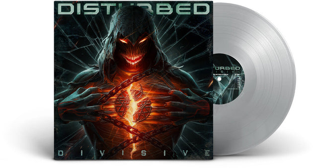 the album cover for Disturbed - Divisive [Indie Exclusive Limited Edition Silver LP]
