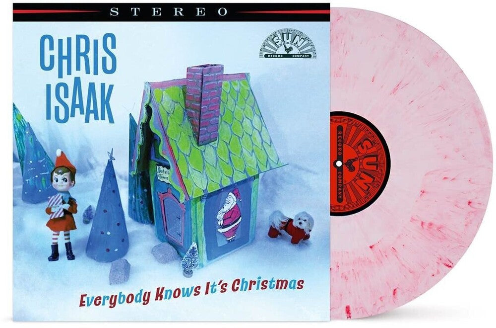 the album cover for Chris Isaak - Everybody Knows It's Christmas [Candy Floss LP]