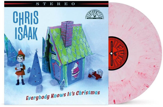 the album cover for Chris Isaak - Everybody Knows It's Christmas [Candy Floss LP]