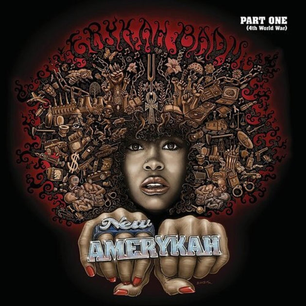 the album cover for Erykah Badu - New Amerykah Part One (4th World War) [Colored Vinyl]