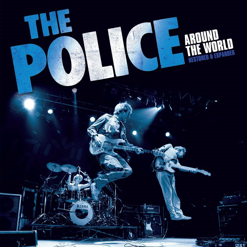 the album cover for The Police - Around The World (Restored & Expanded) [Limited Edition Blue LP/DVD]