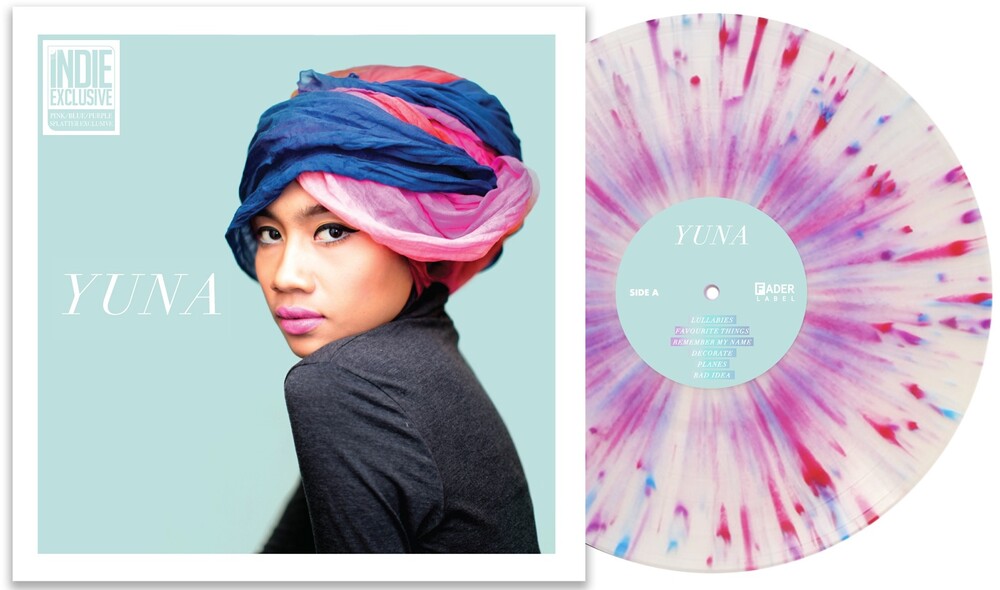 the album cover for Yuna - Yuna [Indie Exclusive Limited Edition Pink/Blue/Purple Splatter LP]