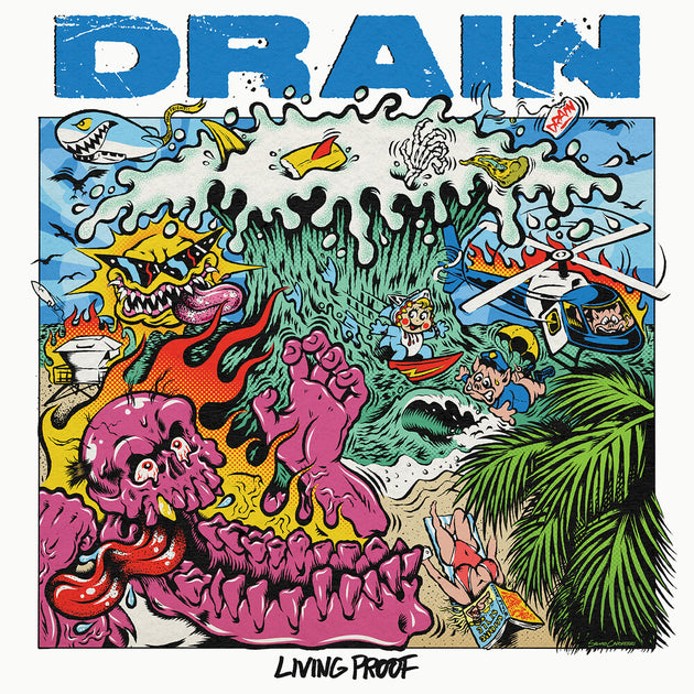 the album cover for Drain - Living Proof [LP]