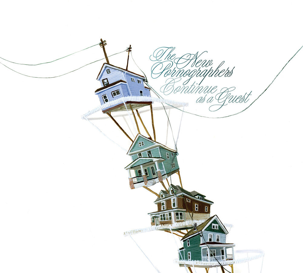 the album cover for The New Pornographers - Continue As A Guest [Indie Exclusive Limited Edition Opaque Green/Translucent Blue LP]