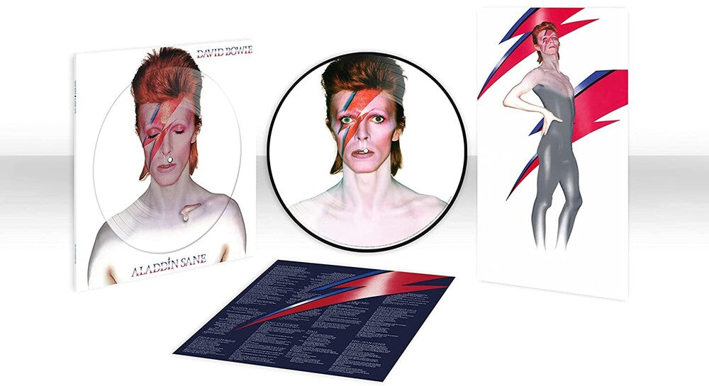 the album cover for David Bowie - Aladdin Sane: 50th Anniversary [Picture Disc LP]