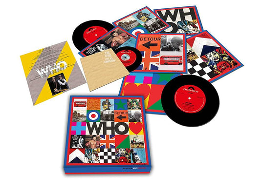 the album cover for The Who - WHO [7 Singles Box Set w/ Live At Kingston CD]