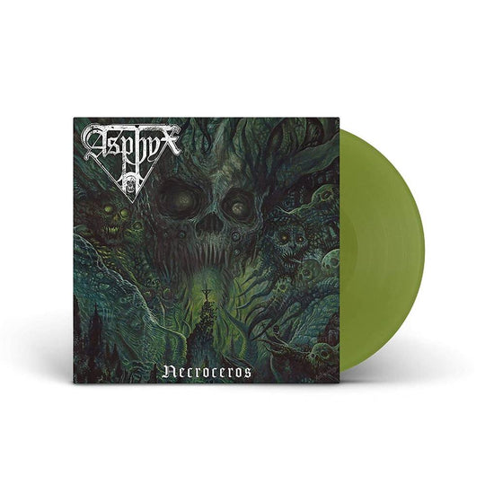 the album cover for Asphyx - Necroceros [Dark Green LP]
