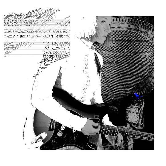 the album cover for The Joy Formidable - Into The Blue [Indie Exclusive Limited Edition Transparent Gold and Black Marble LP]