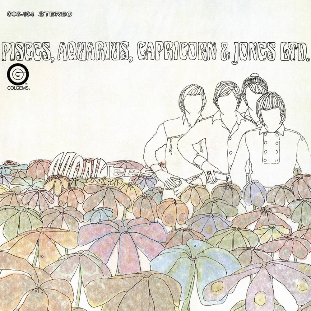 the album cover for The Monkees - Pisces, Aquarius, Capricorn & Jones Ltd. [SYEOR 2022 Limited Edition Translucent Green LP]