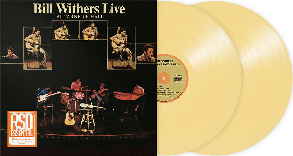 the album cover for Bill Withers - Live At Carnegie Hall [RSD Essential Custard 2LP]