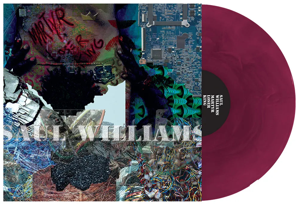 the album cover for Saul Williams - Martyr Loser King [RSD Essential Indie Colorway Red Galaxy LP]