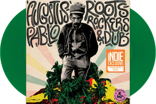the album cover for Augustus Pablo - Roots, Rockers & Dub [RSD Essential Indie Colorway Evergreen 2LP]