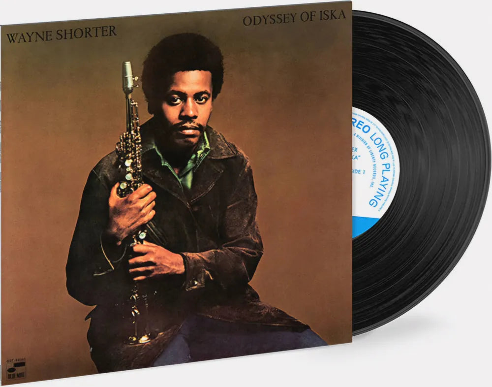 the album cover for Wayne Shorter - Odyssey Of Iska (Blue Note Tone Poet Series)