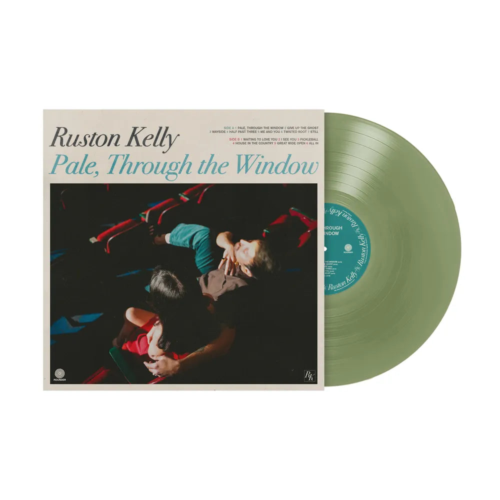 the album cover for Ruston Kelly - Pale, Through the Window [Indie Exclusive  Autographed &quot;Deco Green&quot; vinyl]