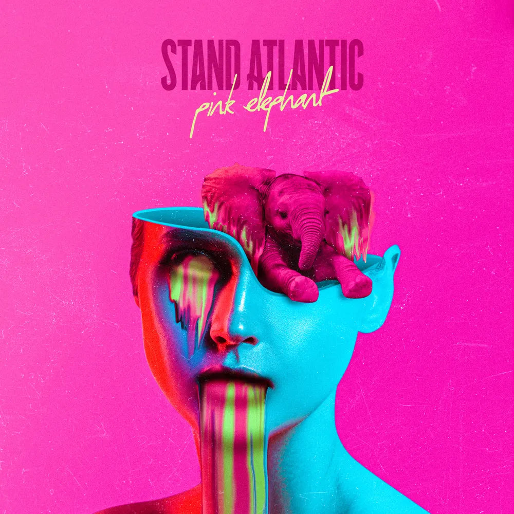 the album cover for Stand Atlantic - Pink Elephant &quot;5th Anniversary&quot; [Black Glitter]