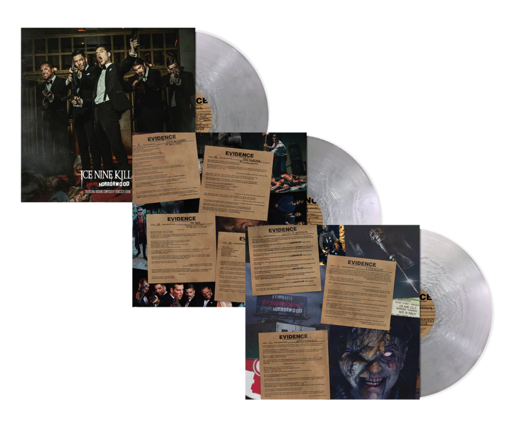 the album cover for Ice Nine Kills - Welcome To Horrorwood: Under Fire (Deluxe Edition) [3xLP "Shower Scene" LP]