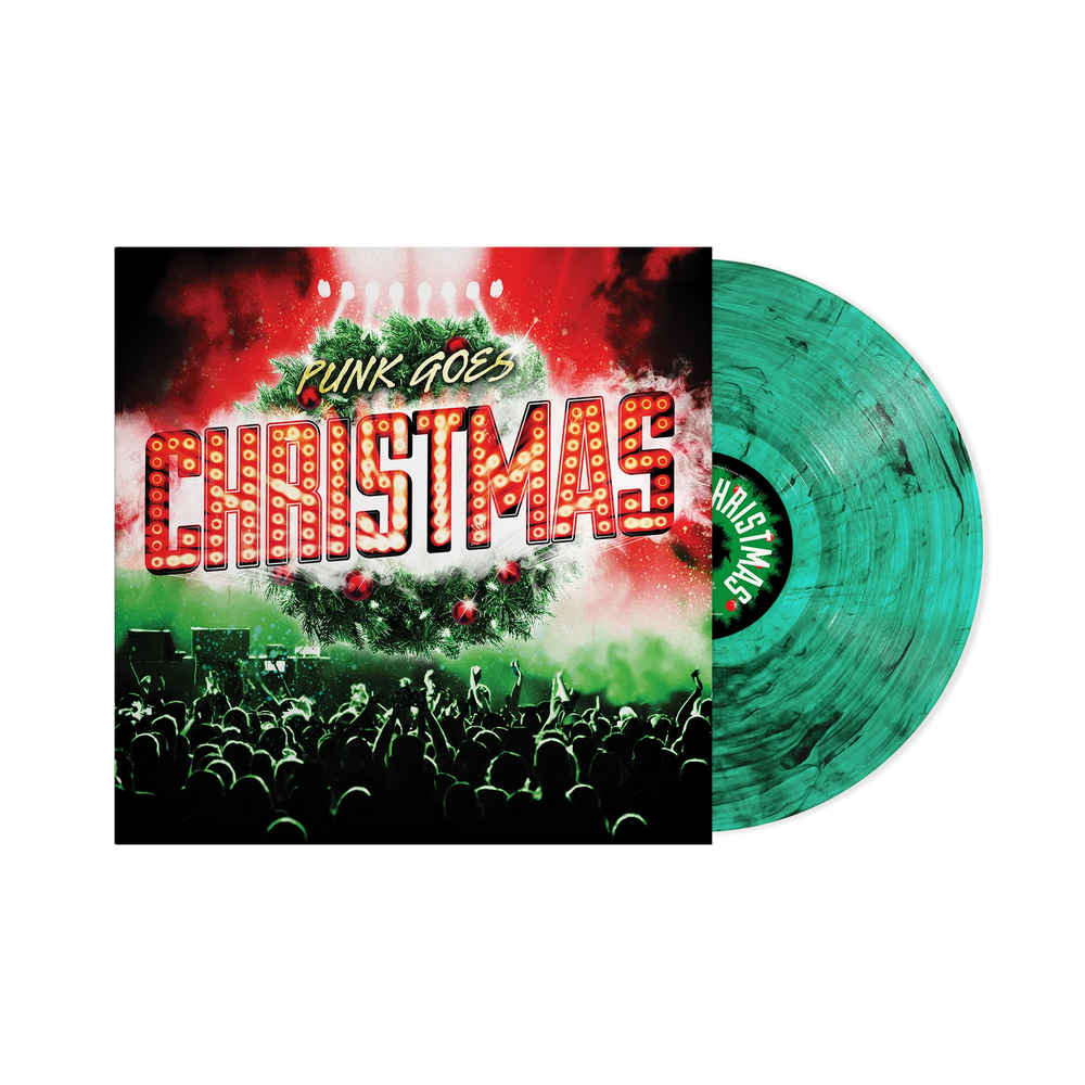 the album cover for Various Artists - Punk Goes Christmas [Green Smoke vinyl]