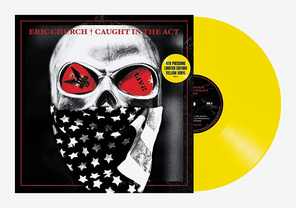 the album cover for Eric Church - Caught In The Act: Live [Limited Edition Yellow 2LP]