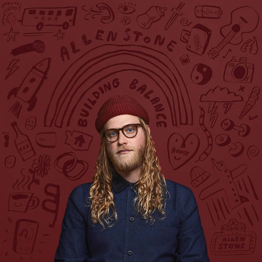 the album cover for Allen Stone - Building Balance [Blue & Red LP]