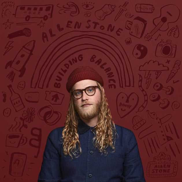 the album cover for Allen Stone - Building Balance [Blue & Red LP]