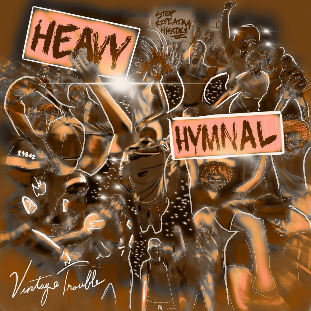 the album cover for Vintage Trouble - Heavy Hymnal [Indie Exclusive Limited Edition White LP]
