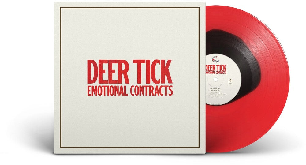 the album cover for Deer Tick - Emotional Contracts [Indie Exclusive Limited Edition Red/Black LP]