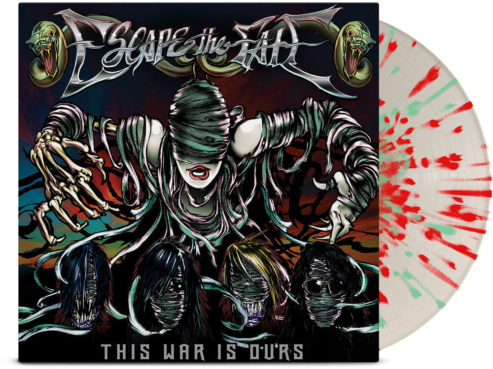 the album cover for Escape The Fate - This Wars Is Ours: 15th Anniversary Edition [White w/Red & Green Splatter LP]