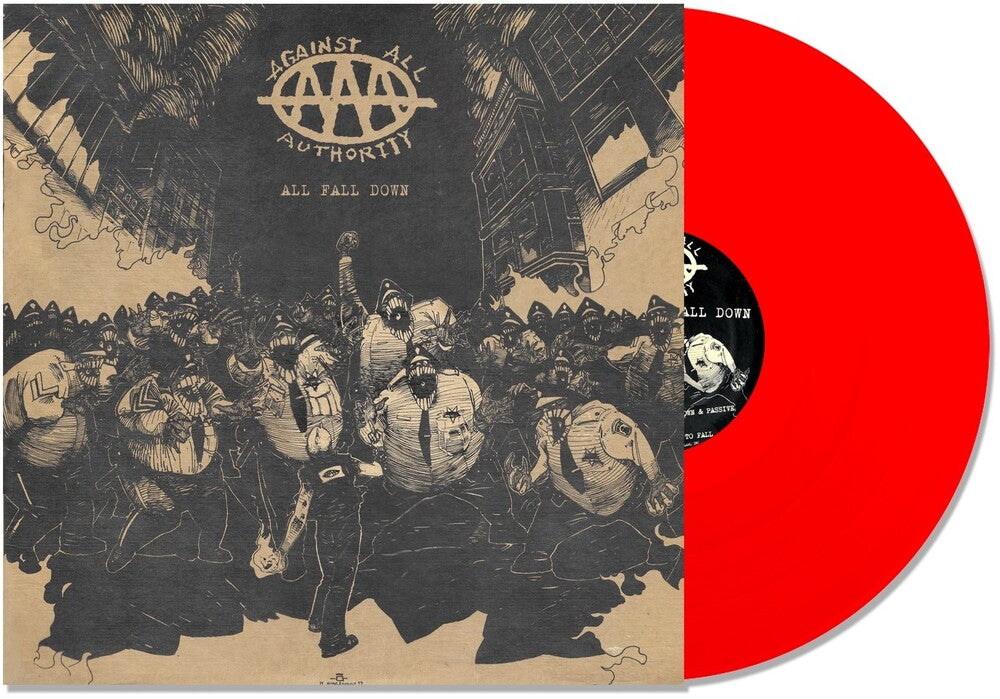 the album cover for Against All Authority - All Fall Down - Red [Colored Vinyl] (Red) [Reissue]