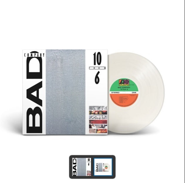 the album cover for Bad Company - 10 From 6 [Rocktober 2023 Translucent Milky Clear LP]
