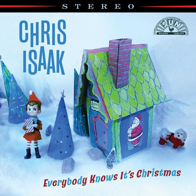 the album cover for Chris Isaak - Everybody Knows It's Christmas [Colored Vinyl] [Deluxe] (Grn)