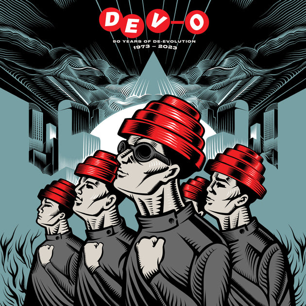 the album cover for Devo - 50 Years of De-Evolution 1973–2023 [Rocktober 2023]