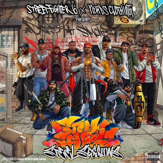 the album cover for Steel Sessions - Street Fighter 6 X Nerds Clothing Presents: [Indie Exclusive]