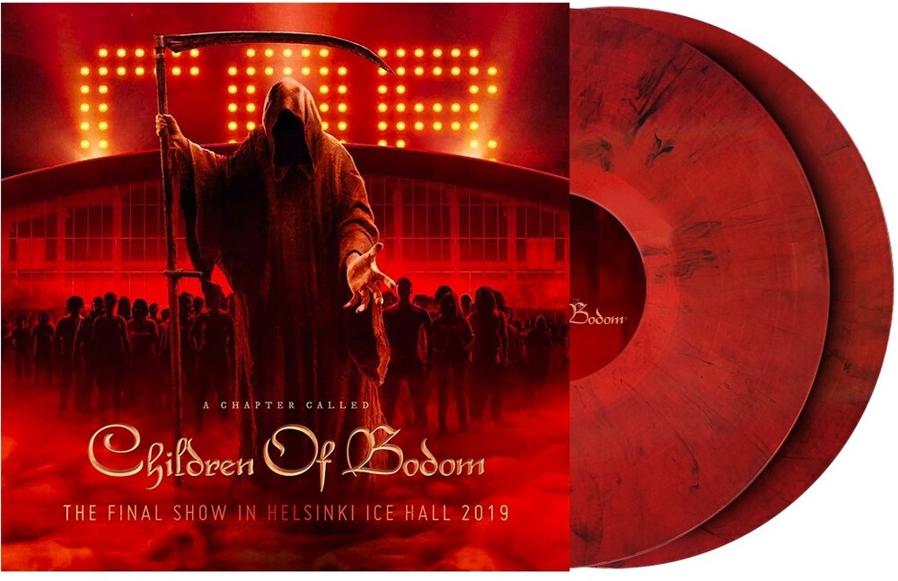 the album cover for Children Of Bodom - A Chapter Called Children of Bodom: Final Show in Helsinki Ice Hall 2019 [Red Marble 2LP]