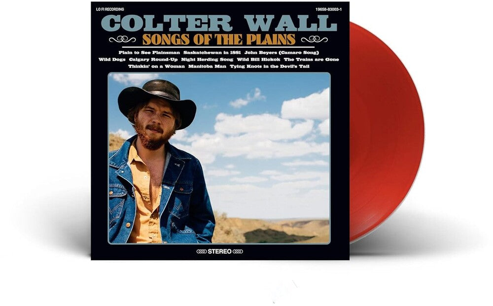 the album cover for Colter Wall - Songs of the Plains [Red Opaque LP]