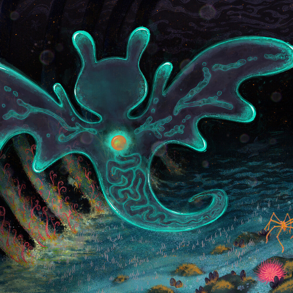 the album cover for glass beach - plastic death [Orange 2LP]