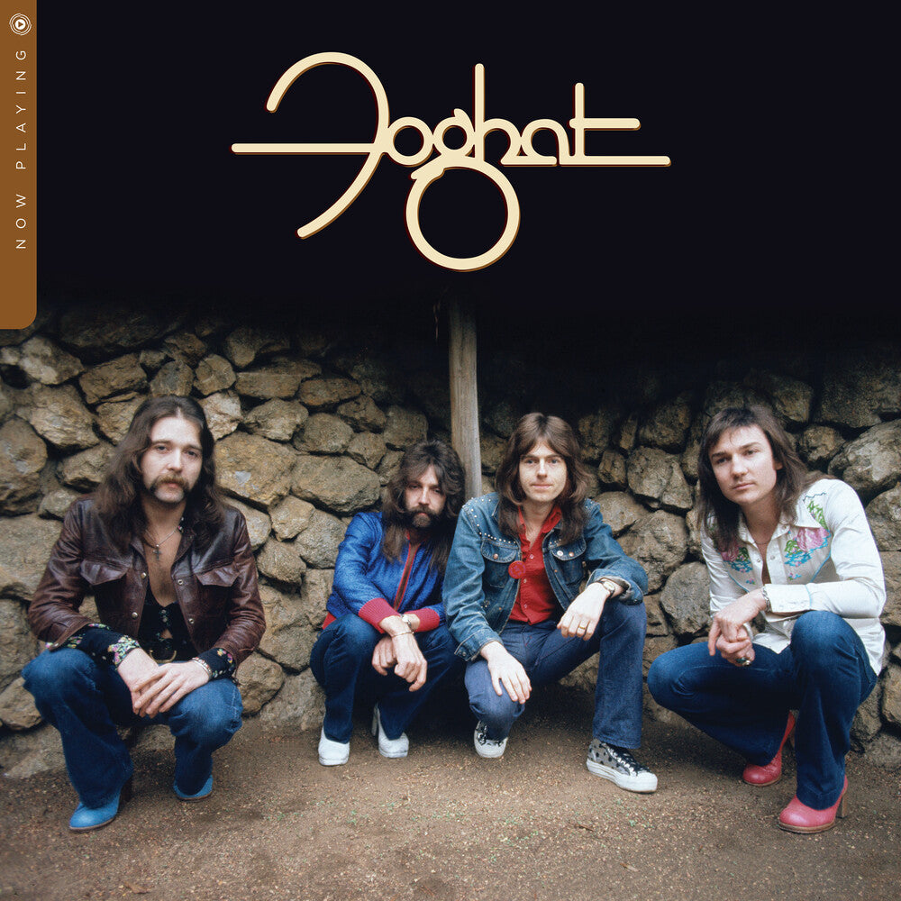 the album cover for Foghat - Now Playing [SYEOR 24 Exclusive Translucent Tan LP]