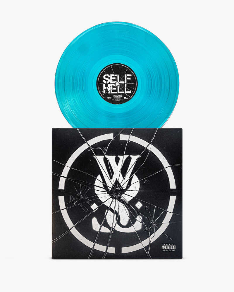 the album cover for While She Sleeps - Self Hell [Indie Exclusive] Curacao Blue Transparent (Blue)