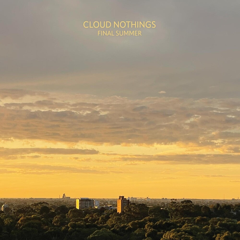 the album cover for Cloud Nothings - Final Summer [Indie Exclusive Half Clear / Half Orange w/ Black Splatter LP]