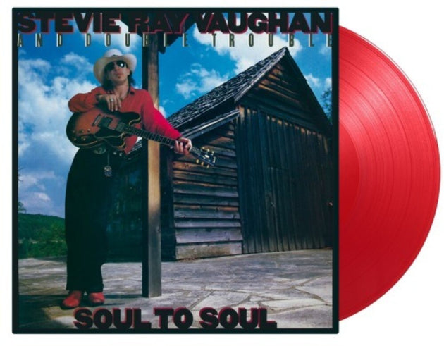the album cover for Vaughan, Stevie Ray - Soul To Soul - Limited 180-Gram Translucent Red Colored Vinyl