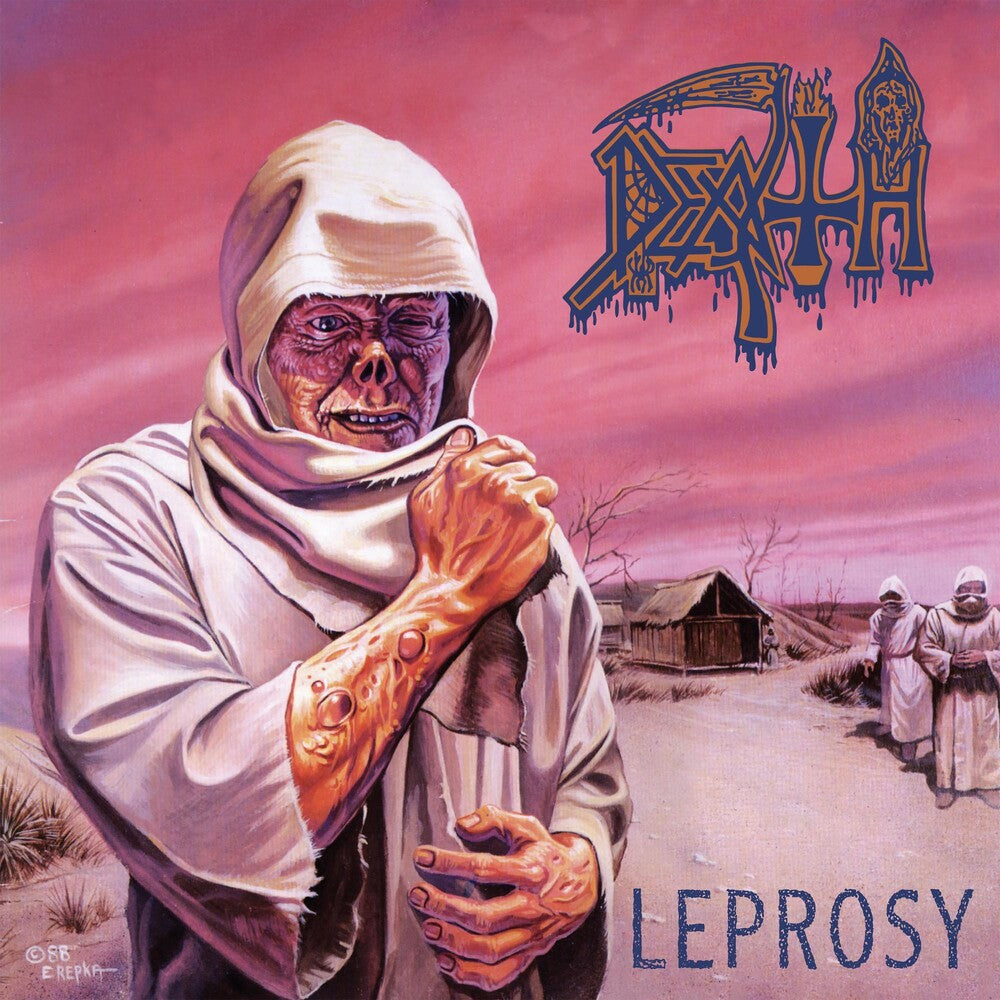 the album cover for Death - Leprosy (Blue) [Colored Vinyl] (Pnk) (Wht) [Reissue] (Spla)