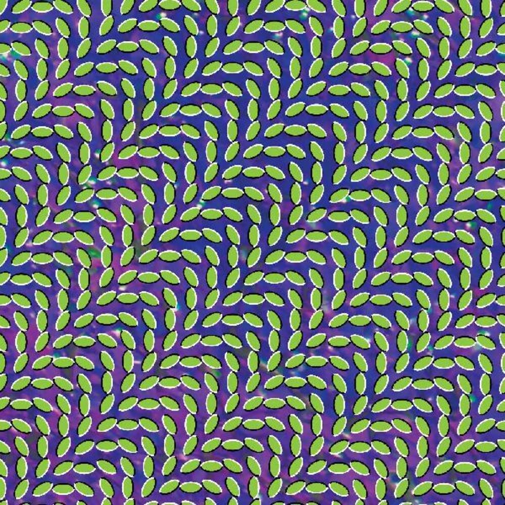 the album cover for Animal Collective - Merriweather Post Pavilion (15th Anniversary Edition) [DELUXE EDITION, BLUISH & TRANSLUCENT GREEN LP]