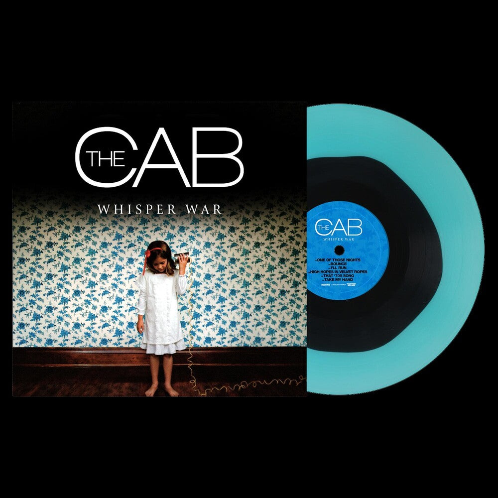 the album cover for Cab - Whisper War [Indie Exclusive Black and Light Blue LP]