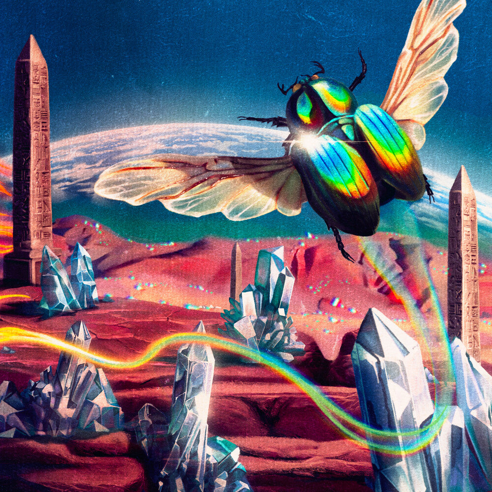 the album cover for Danger Mouse & Jemini - Born Again [Indie Exclusive] Red (Blue) [Colored Vinyl] [Limited Edition] [180 Gram]