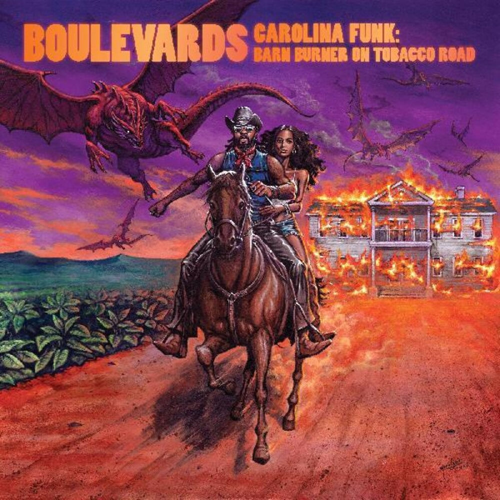 the album cover for Boulevards - Carolina Funk: Barn Burner on Tobacco Road [LP]