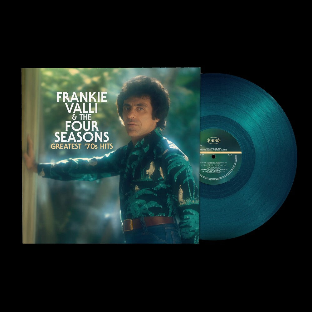 the album cover for Frankie Valli  & The Four Seasons - Greatest '70s Hits (Blue) [Colored Vinyl] (Bme)
