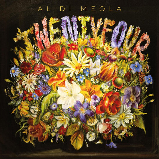 the album cover for Al Di Meola - Twentyfour [Indie Exclusive Marbled Orange 2LP]