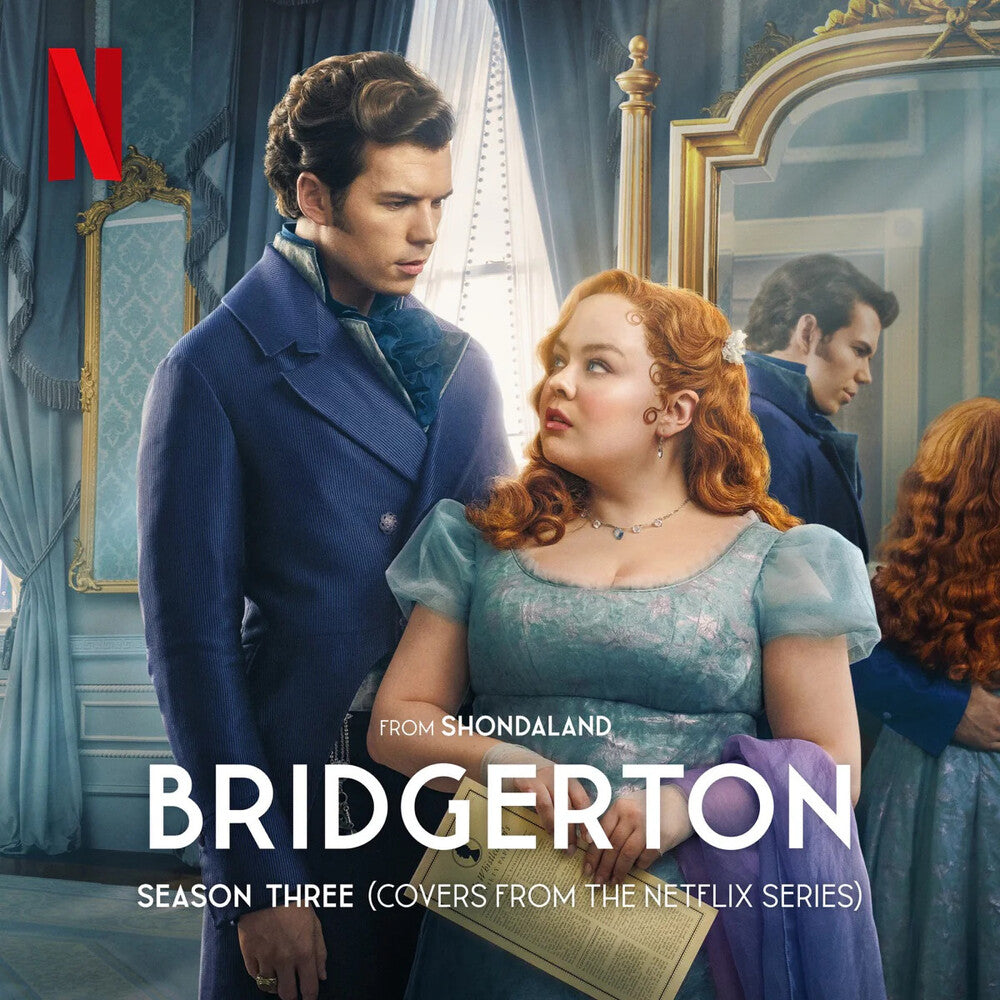 the album cover for Various Artists - Bridgerton Season Three (Soundtrack from the Netflix Series) [Wedding Ring Gold Vinyl]