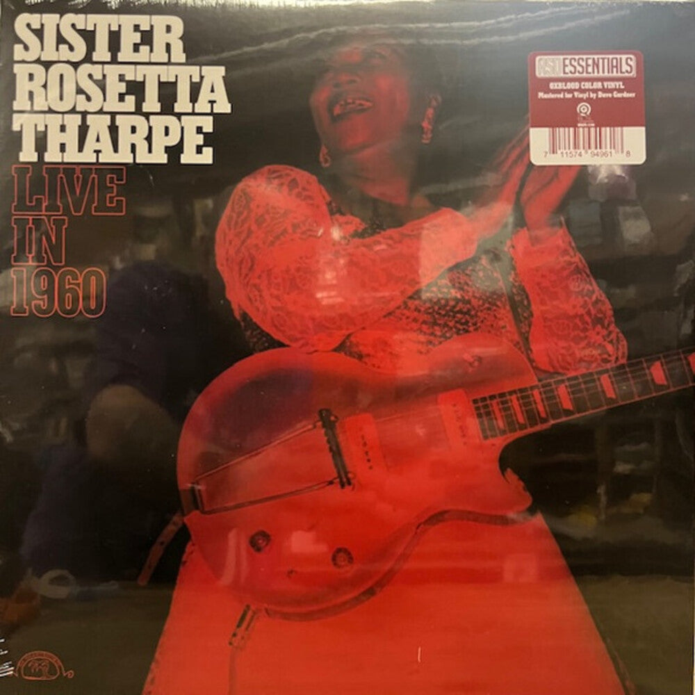 the album cover for Sister Rosetta Tharpe - Live in 1960 [RSD Essentials Indie Exclusive Oxblood LP]